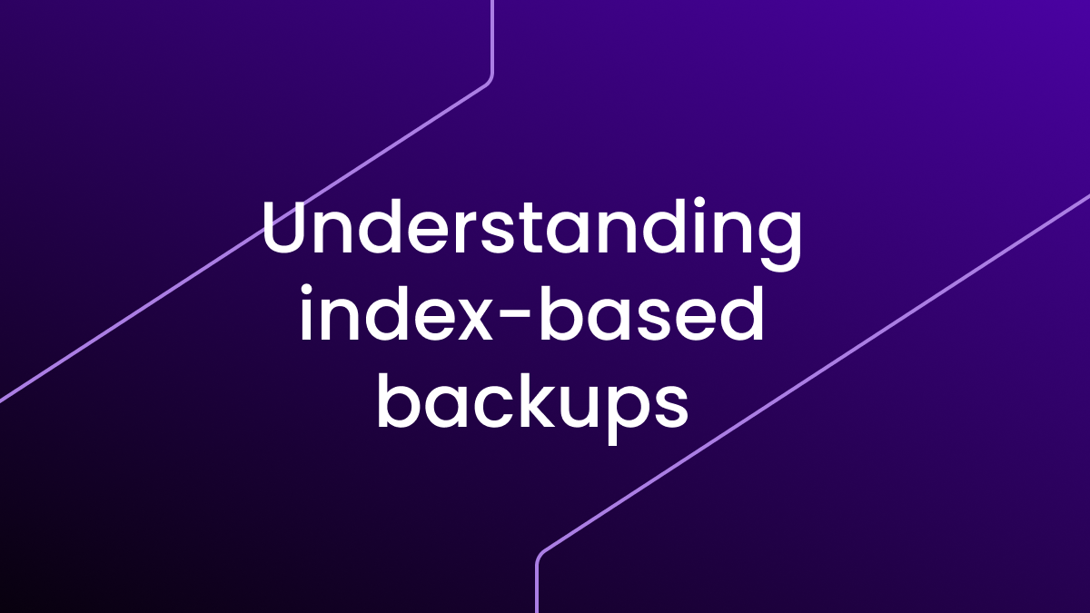 What is index-based backup