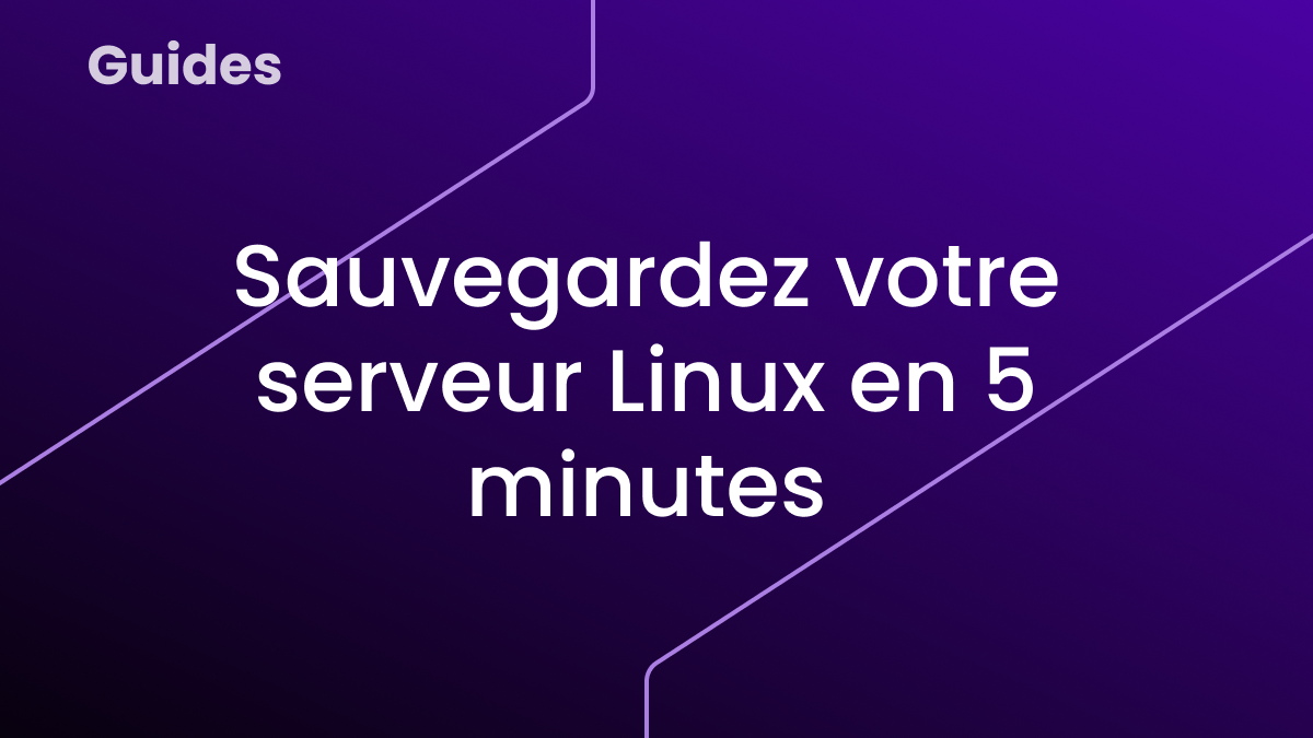 Sauvegardez votre serveur Linux en 5 minutes avec Datashelter