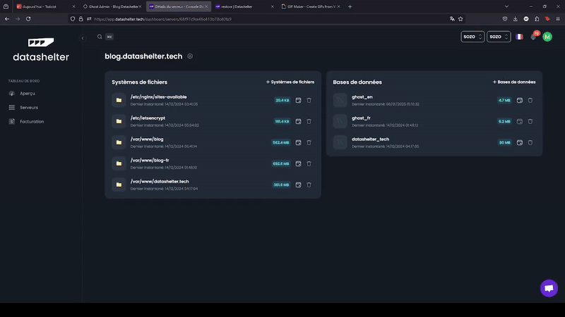 Specific backup restoration